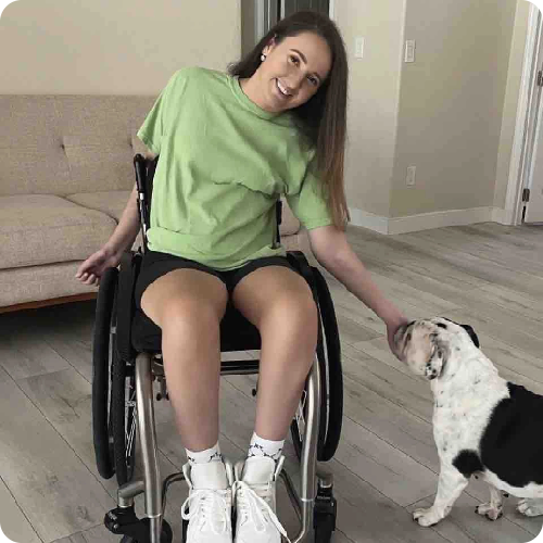 Erin with her dog - 1